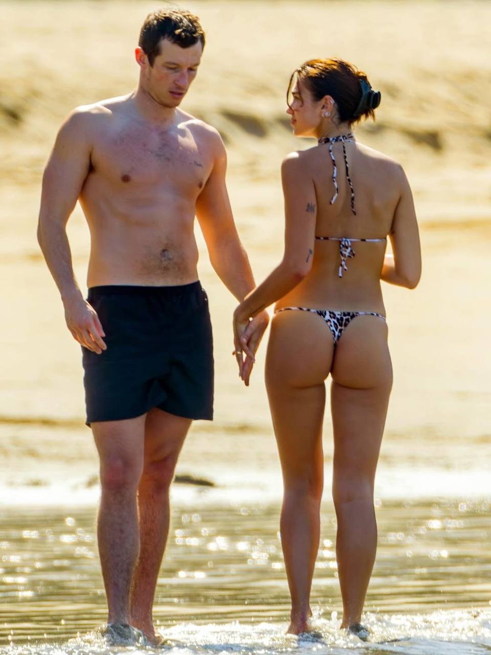 Папарацци подсмотрели, как Каллум Тёрнер натирает маслом попку Дуа Липы